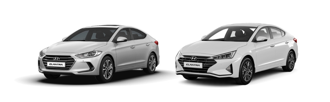 Hyundai Elantra (AD). Comparison of pre-styling and restyled versions